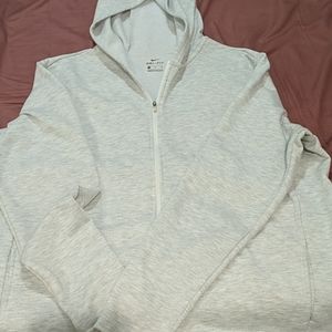 Nike women's XL Dri-fit workout hoodie light gray